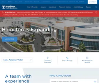Hamiltonhealth.com(Hamilton Health Care System) Screenshot