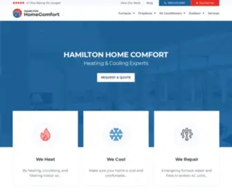 Hamiltonhomecomfort.com(Hamilton Heating & Cooling Experts) Screenshot