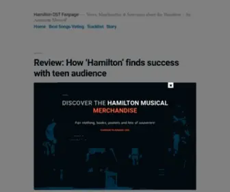 Hamiltonost.com(News, Merchandise & Souvenirs about the 'Hamilton) Screenshot