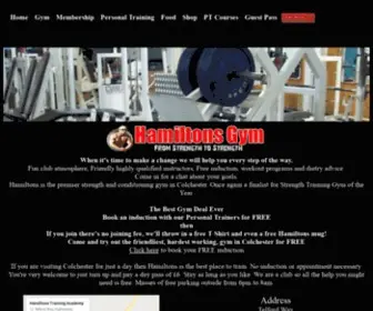 Hamiltonsfitness.co.uk(Hamiltons 24 hour Gym) Screenshot