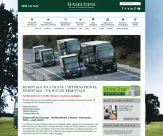 Hamiltonsremovals.co.uk(Removals to Europe) Screenshot