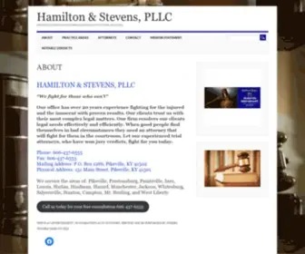 Hamiltonstevens-Law.com(Serving clients in Eastern Kentucky for over 20 years) Screenshot