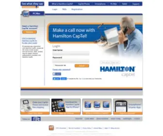 Hamiltonwebcaptel.com(Hamilton Web CapTel) Screenshot