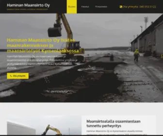 Haminanmaansiirto.fi(Maanrakennus Hamina) Screenshot