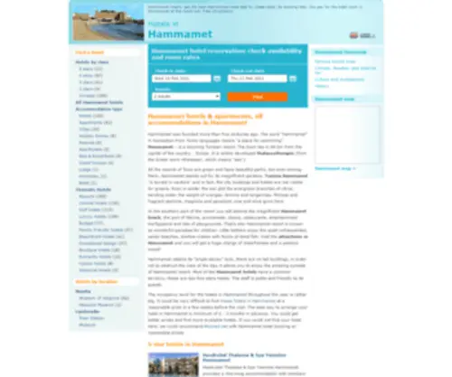 Hammamethotel.net(Hammamet hotels & apartments) Screenshot