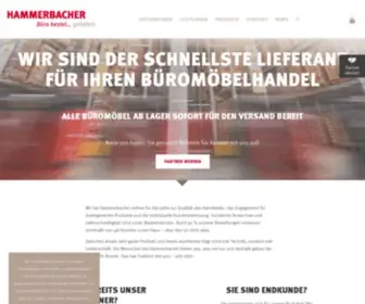 Hammerbacher.com(Alle Büromöbel ab Lager sofort für den Versand bereit) Screenshot