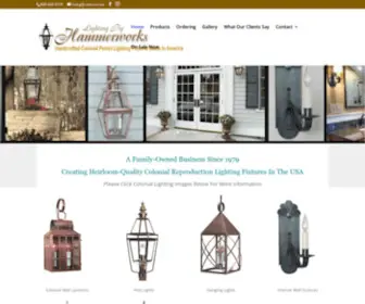 Hammerworks.com(Colonial Reproduction Lighting) Screenshot