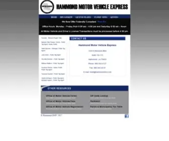 Hammonddmv.com(Hammond DMV) Screenshot