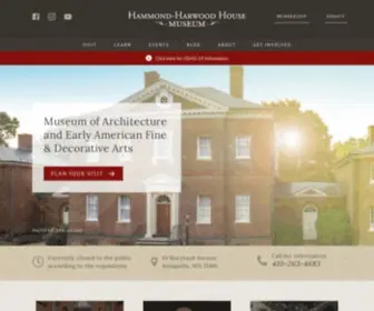 Hammondharwoodhouse.org(Hammond-Harwood House) Screenshot