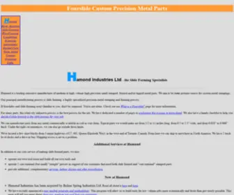 Hamond.com(Precision metal stamping) Screenshot