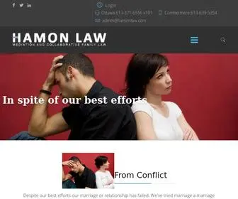 Hamonlaw.com(Mediation and collaborative family law serving the Ottawa valley) Screenshot