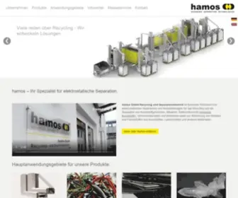 Hamos.com(Ihr Spezialist für elektrostatische Separation) Screenshot