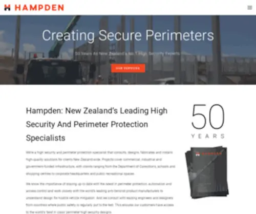 Hampden.co.nz(High Security Perimeter Specialist) Screenshot