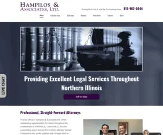 Hampiloslaw.com(Business, Family, Probate & Personal Injury Attorney Loves Park, Illinois(IL)) Screenshot