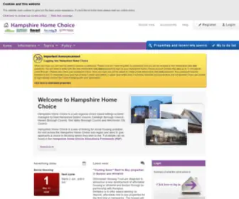 Hampshirehomechoice.org.uk(Hampshire Homechoice) Screenshot