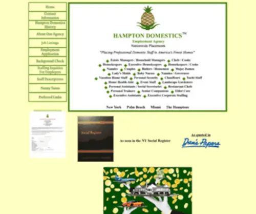 Hamptondomestics.com(Hampton Domestics) Screenshot