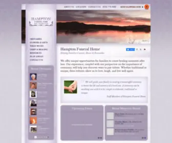 Hamptonfuneralhome.com(Hampton Funeral Home) Screenshot