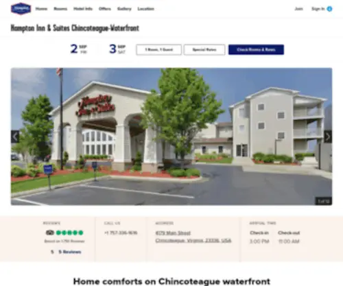 Hamptoninnsuiteschincoteague.com(Chincoteague Island Hotel) Screenshot