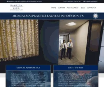 Hamptonking.com(Houston Medical Malpractice Lawyers) Screenshot