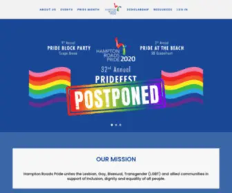 Hamptonroadspride.org(Hampton Roads Pride) Screenshot