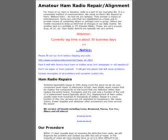 Hamradiorepairfix.com(Amateur Ham Radio Repair & Alignment) Screenshot