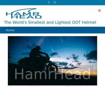 Hamrheadhelmets.com(The World's Smallest and Lightest DOT Helmets) Screenshot