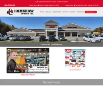 Hamshawlumber.com(Hamshaw Lumber & Ace Hardware) Screenshot