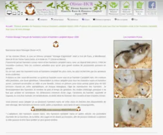 Hamster-Russe.fr(Le Hamster Russe : Éleveur de hamster Russe et Campbell) Screenshot