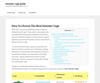 Hamstercageguide.com(Best Hamster Cage Reviews) Screenshot
