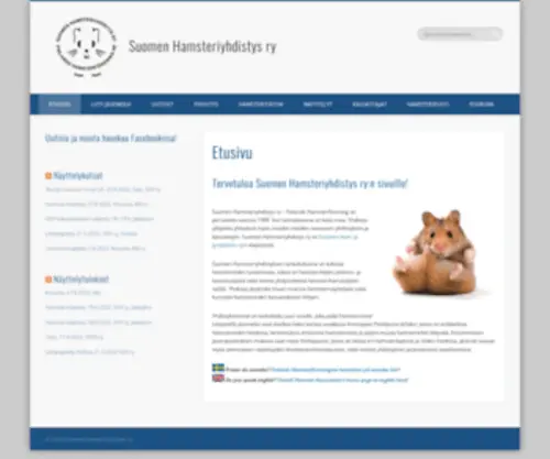 Hamsteriyhdistys.fi(Suomen Hamsteriyhdistys ry) Screenshot