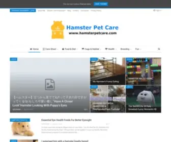 Hamsterpetcare.com(Hamster Care Sheet & Guide) Screenshot