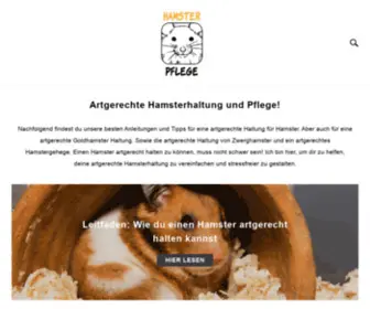 Hamsterpflege.net(Artgerechte Hamsterhaltung und Hamsterpflege für Zwerg) Screenshot