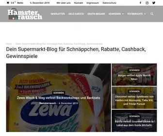 Hamsterrausch.de(Gewinnspiele, Cashback, Gratis-Prämien) Screenshot