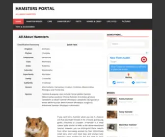 Hamstersportal.com(Hamsters Portal) Screenshot