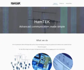 Hamtek.co.uk(Advanced communication made simple) Screenshot