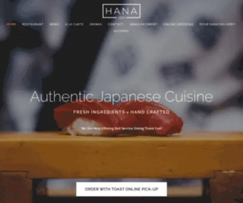 Hana-Sushi.com(Hana Sushi) Screenshot