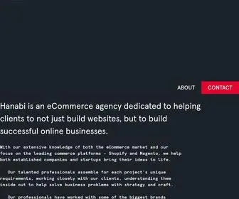 Hanabi.agency(Lincoln-based development agency specialising in Ecommerce) Screenshot