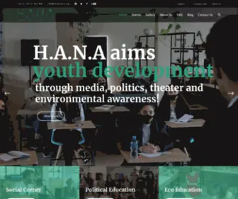Hanacentre.org(Hand-to-hand Against Nation Apathy) Screenshot