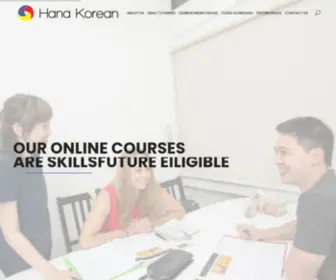 Hanakorean.com.sg(Learn Korean in Singapore at Hana Korean) Screenshot