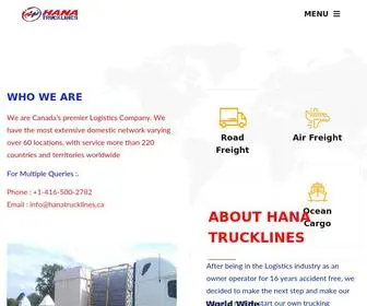 Hanatrucklines.ca(You call) Screenshot