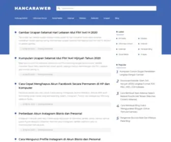 Hancaraweb.com(Hancaraweb merupakan blog) Screenshot