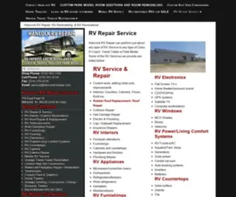 Hancockrvrepair.com(RV Repair Service) Screenshot