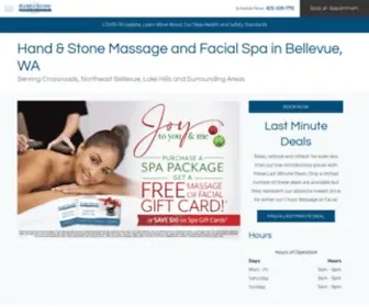 Handandstonebellevue.com(Massage & Facial Spa in Bellevue WA) Screenshot