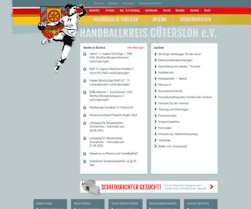Handballkreis-Guetersloh.de(Gütersloh) Screenshot