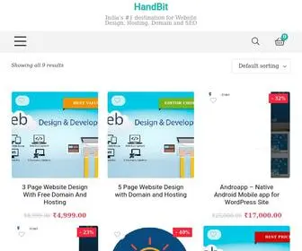 Handbit.com(India’s #1 destination for Website Design) Screenshot