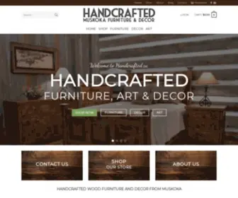 Handcrafted.ca(Muskoka Wood Furniture) Screenshot