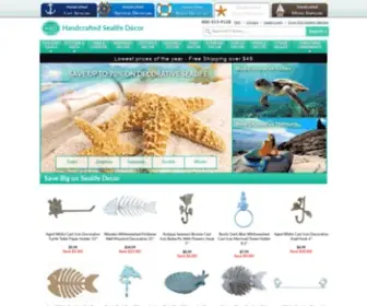 Handcraftedsealifedecor.com(Buy Handcrafted Sealife Decor cast iron decor beach decor) Screenshot
