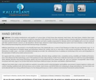 Handdryerindia.com(Kallerians) Screenshot