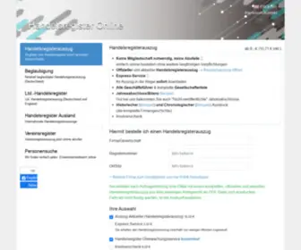 Handelregister.de(Handelsregisterauszug) Screenshot