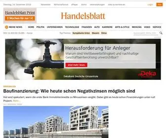 Handelsblatt.com(Aktuelle Nachrichten aus Wirtschaft) Screenshot